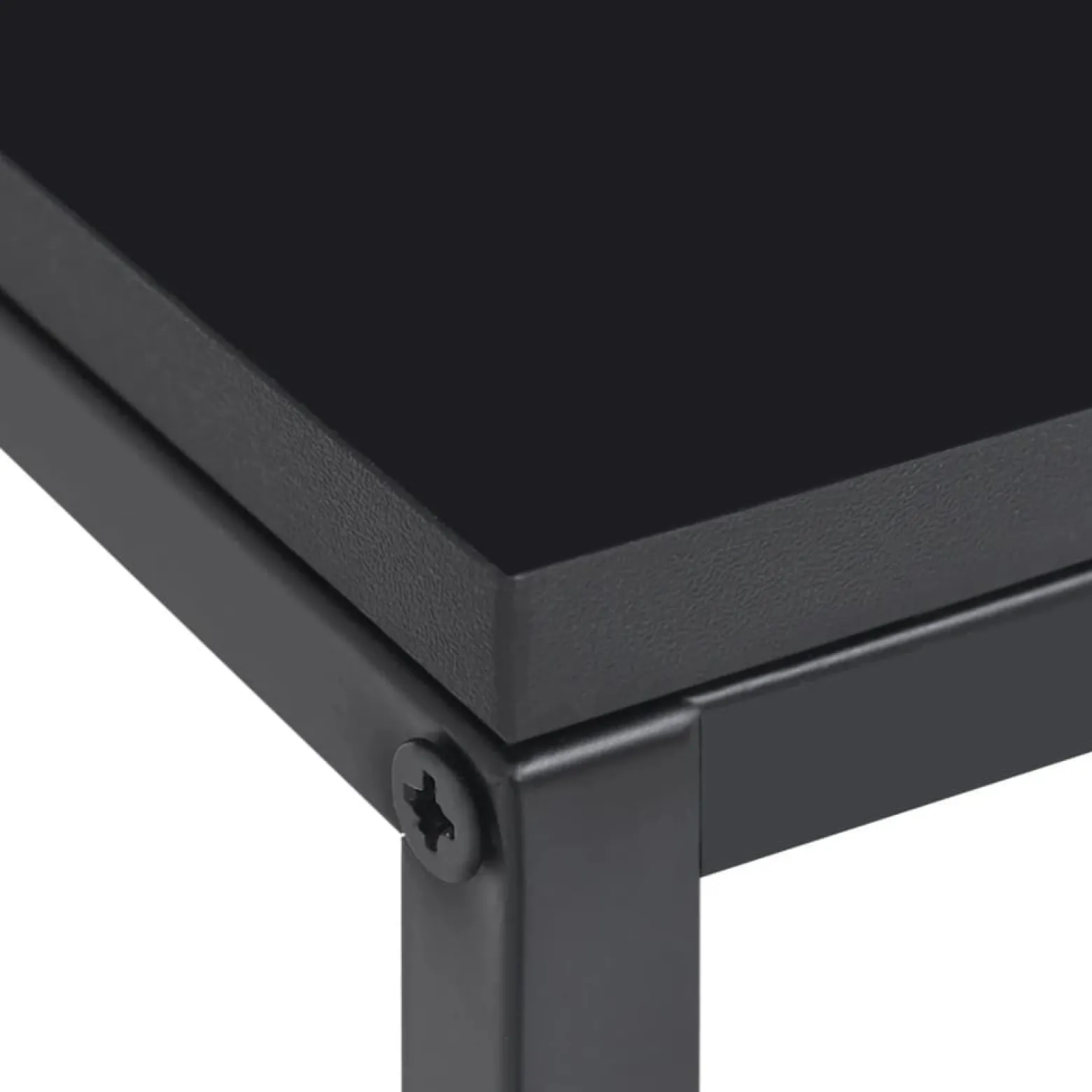 Stolik Kawowy Ława Stół Czarny Metalowy 25x25x60 Do Salonu Do Pokoju