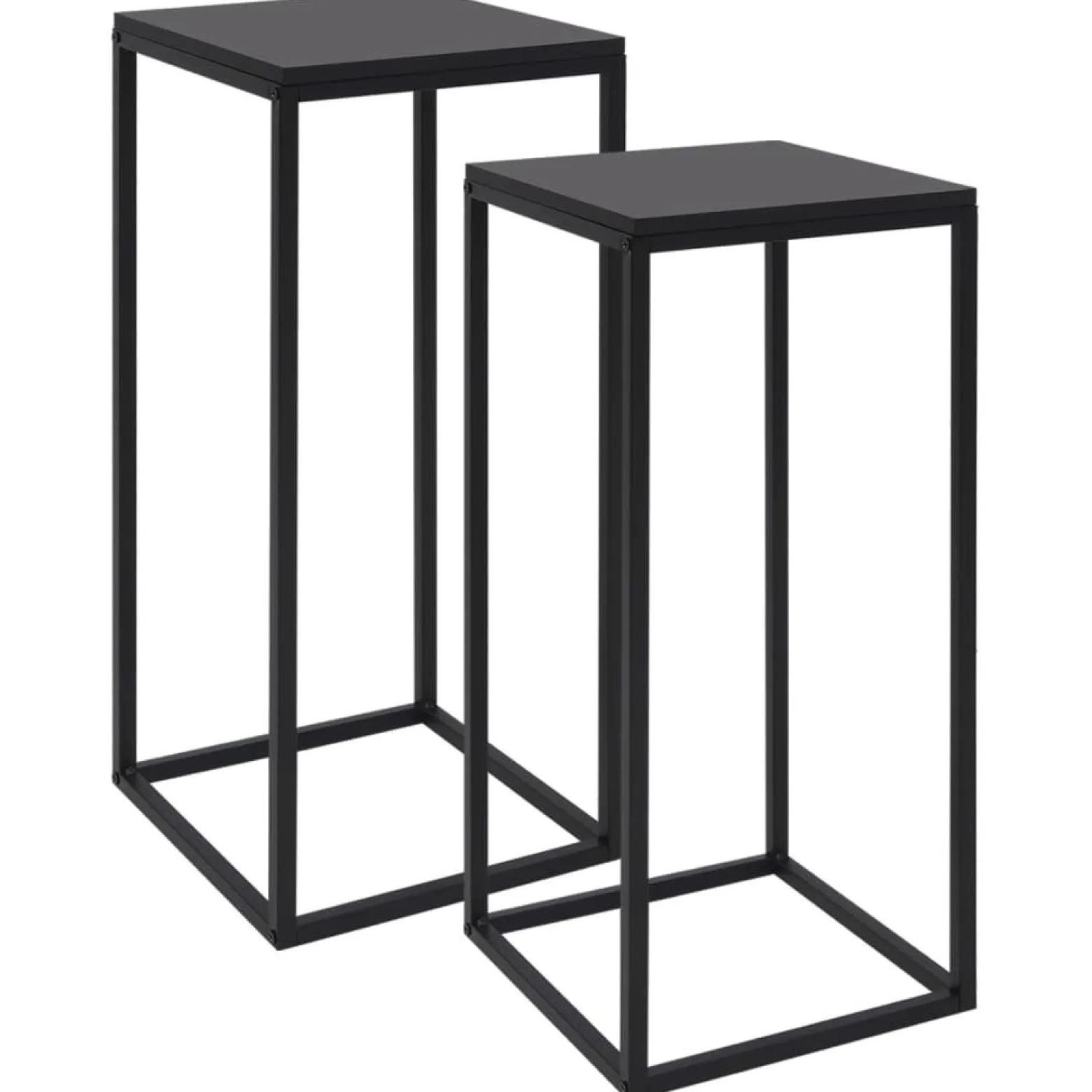 Stolik Kawowy Ława Stół Czarny Metalowy 25x25x60 Do Salonu Do Pokoju