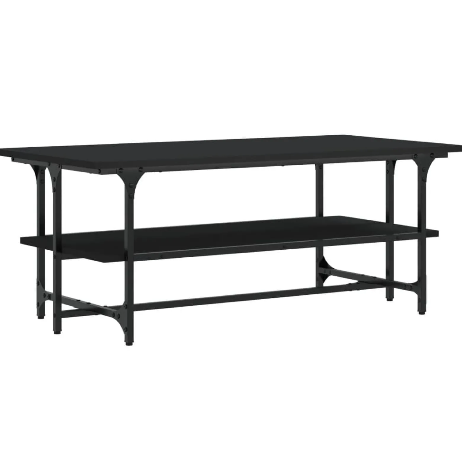 Stolik Kawowy Ława Stół Czarny 100x50x40 Do Salonu Do Pokoju