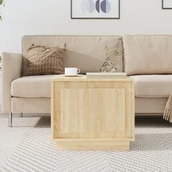 Stolik Kawowy Ława Stół Dąb Sonoma 51x50x44 Drzwiczki Do Salonu Do Pokoju