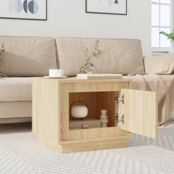 Stolik Kawowy Ława Stół Dąb Sonoma 51x50x44 Drzwiczki Do Salonu Do Pokoju