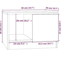Stolik Kawowy Ława Stół Dąb Sonoma 50x50x36 Do Salonu Do Pokoju