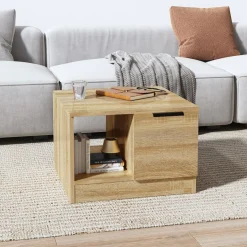 Stolik Kawowy Ława Stół Dąb Sonoma 50x50x36 Do Salonu Do Pokoju
