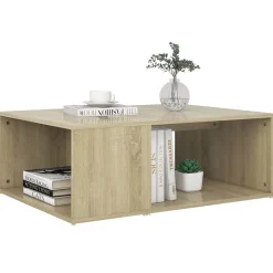 Stolik Kawowy Ława Stół Dąb Sonoma 90x67x33 Półka Do Salonu Do Pokoju