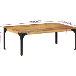 Stolik Kawowy Ława Stół Drewniany 100x55x35 Do Salonu Do Pokoju