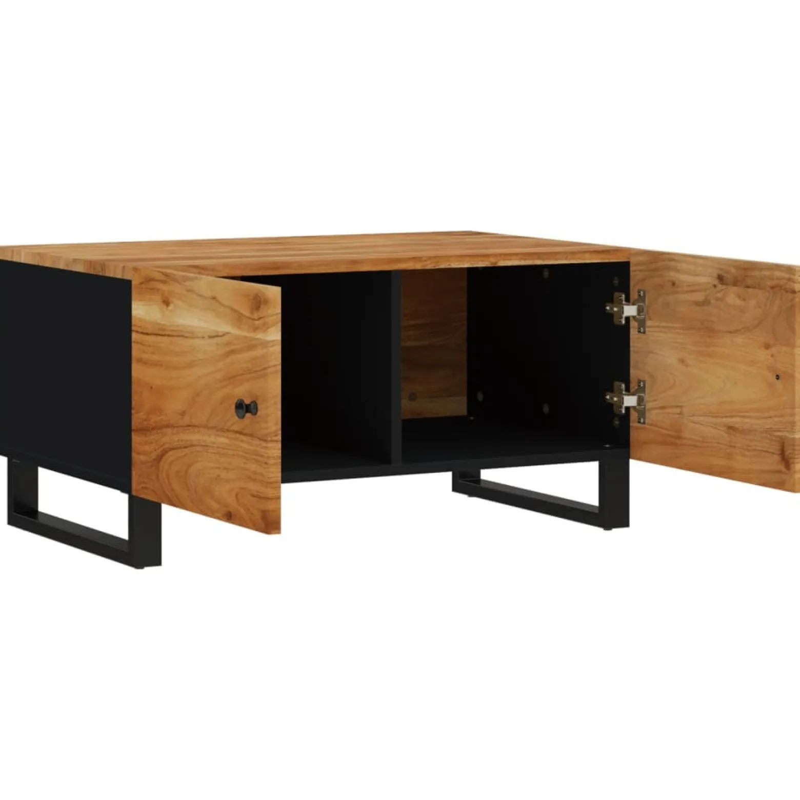 Stolik Kawowy Ława Stół Drewniany 80x50x40 Drzwiczki Do Salonu Do Pokoju