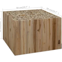Stolik Kawowy Ława Stół Drewniany 50x50x35 Do Salonu Do Pokoju