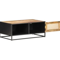 Stolik Kawowy Ława Stół Drewniany 90x50x35 Drzwiczki Do Salonu Do Pokoju