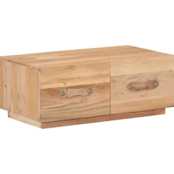 Stolik Kawowy Ława Stół Drewniany 90x50x35 Szuflady Do Salonu Do Pokoju