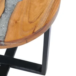 Stolik Kawowy Ława Stół Różnokolorowy Okrągły Drewniany 40x45 Do Salonu