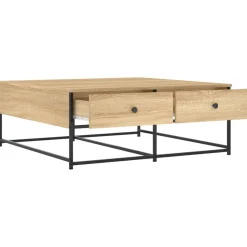Stolik Kawowy Ława Stół Sonoma 100x99x40 Szuflady Do Salonu Do Pokoju