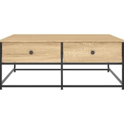 Stolik Kawowy Ława Stół Sonoma 100x99x40 Szuflady Do Salonu Do Pokoju