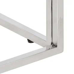 Stolik Kawowy Ława Stół Srebrny 100x100x50 Do Salonu Do Pokoju