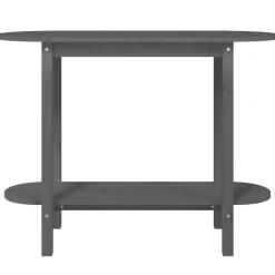 Stolik Kawowy Ława Stół Szary Drewniany 110x40x80 Półka Do Salonu Do Pokoju