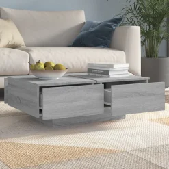 Stolik Kawowy Ława Stół Szary 90x60x31 Do Salonu Do Pokoju