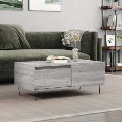 Stolik Kawowy Ława Stół Szary 90x50x36.5 Do Salonu Do Pokoju