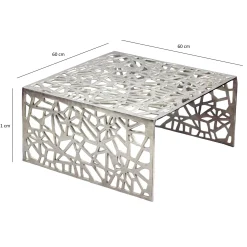 Stolik kawowy 60cm Aluminium Stolik pod sofę Alu Stolik do salonu Metal