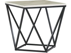 Stolik kawowy efekt marmuru geometryczny