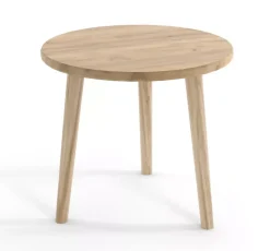 Stolik kawowy LEBEL 67x67 dąb craft złoty