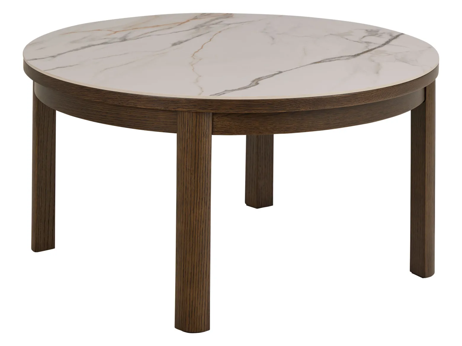 Stolik kawowy Marquise 90 cm z ceramicznym blatem, Ceramic + Oak smoked