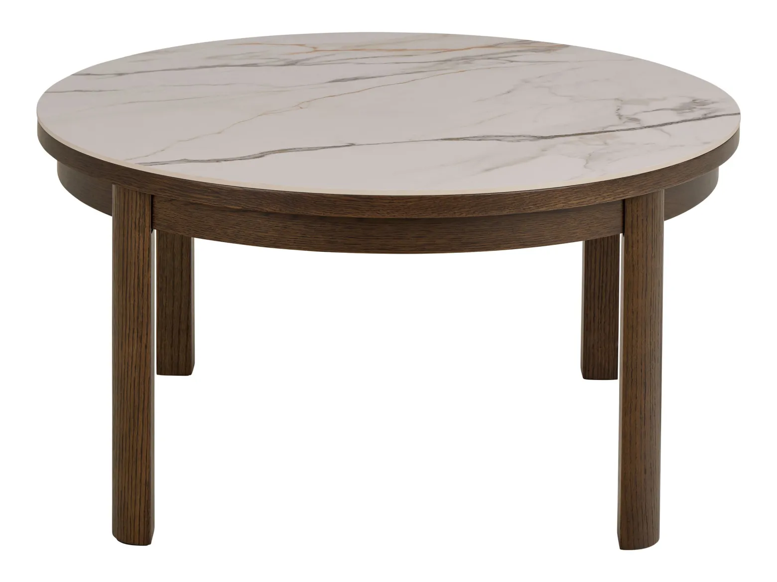 Stolik kawowy Marquise 90 cm z ceramicznym blatem, Ceramic + Oak smoked