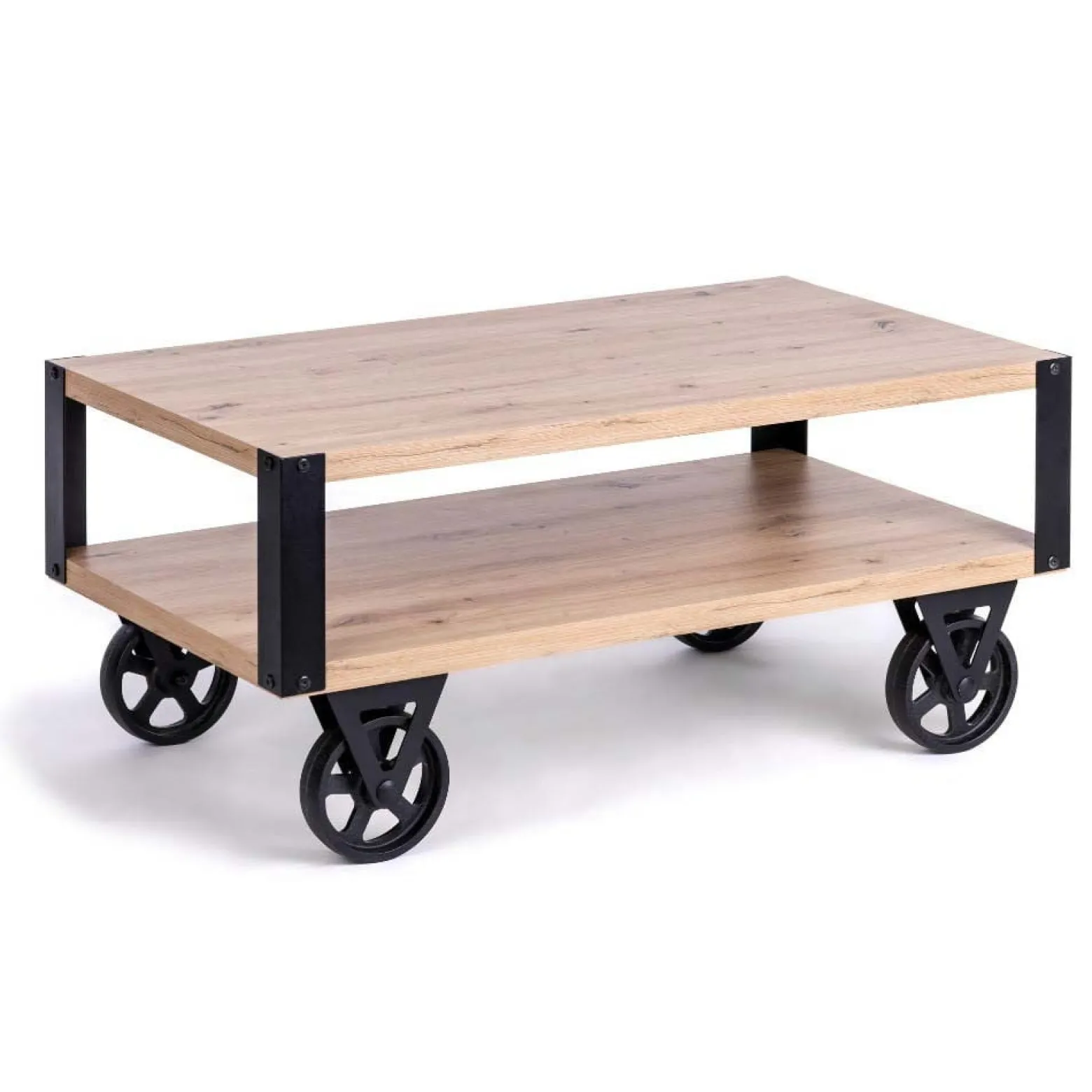 Stolik kawowy na kółkach 110cm quattro nowoczesny artisan