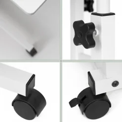 Stolik kawowy na kółkach z regulacją 76-86 cm biurko mobilne pod laptopa