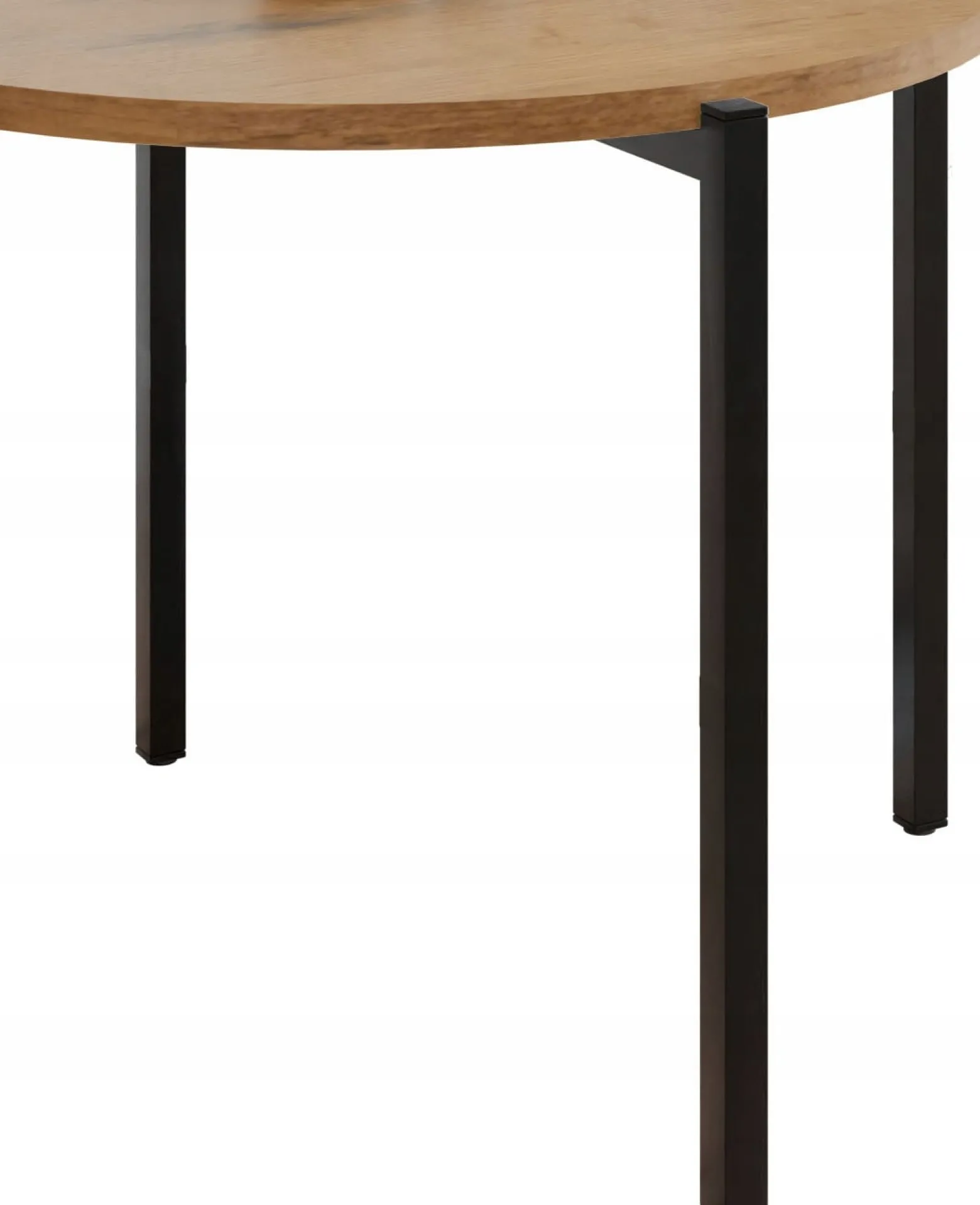 Stolik kawowy okrągły loft 55x55x46 cm metalowy czarny