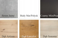 Stolik kawowy okrągły loft z półką 55x55x46 cm metalowy czarny