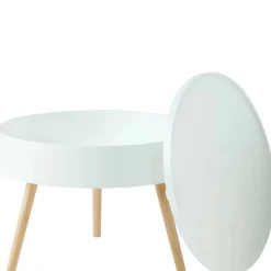 Stolik kawowy okrągły ze schowkiem 60cm ModernHome