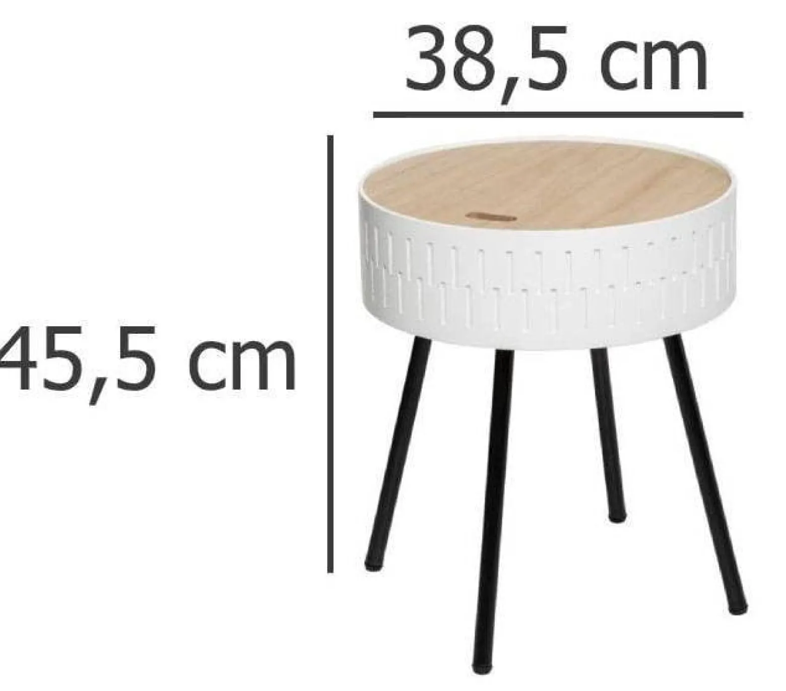 Stolik kawowy REPONO ze schowkiem 38,5 cm