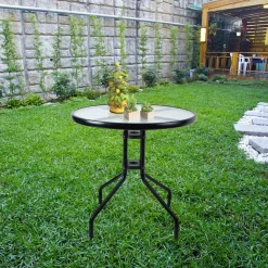 Stolik kawowy Songmics stół ogrodowy balkonowy okrągły 60cm