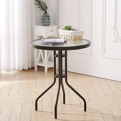 Stolik kawowy Songmics stół ogrodowy balkonowy okrągły 60cm