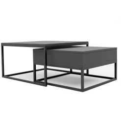 Stolik kawowy 2w1 ELEGANT z szufladą czarny