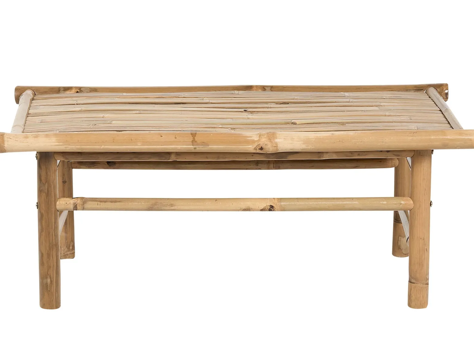 Stolik kawowy 80 x 45 cm prostokątny bambusowy