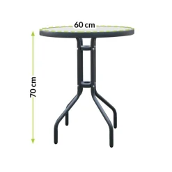 Stolik kawowy ze szklanym blatem 60 cm