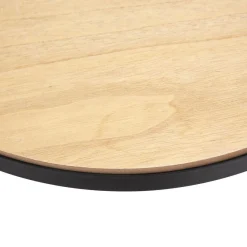 Stolik kawowy z zegarem i półką MECA, Ø 49 cm, metalowy