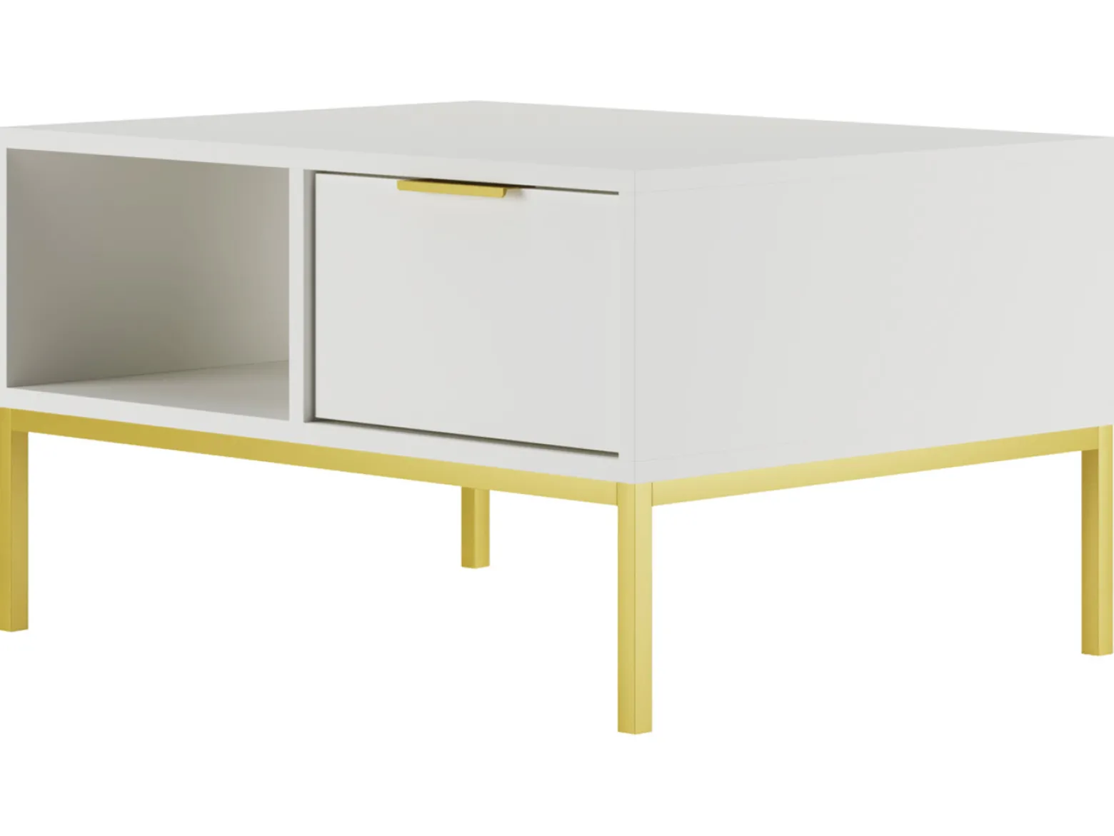 Stolik kwadratowy Austin 80 cm biały