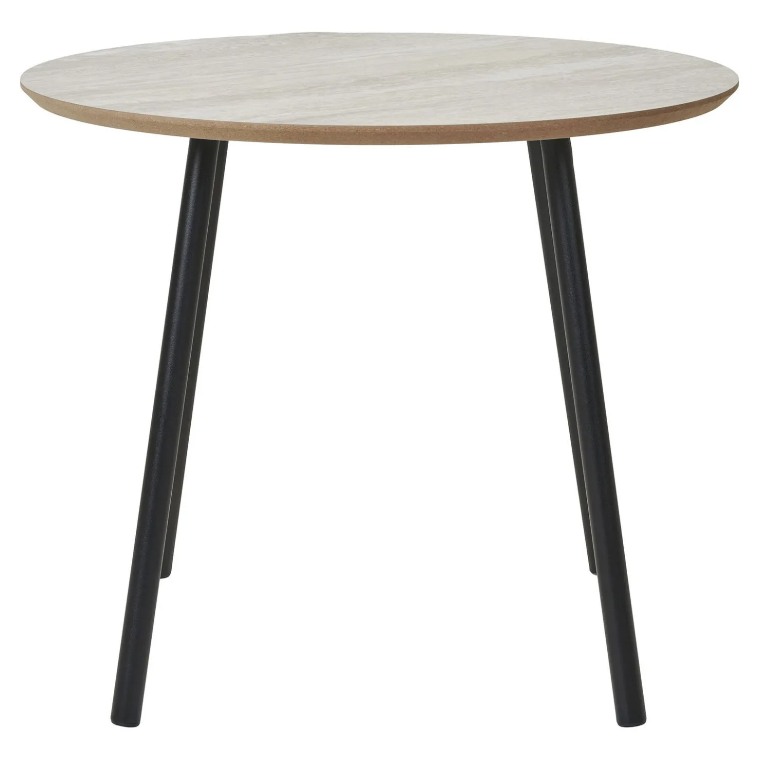 STOLIK KWOWY Aalst 55x45 cm okleina trawertyn metalowe nogi