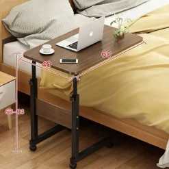 Stolik mobilny biurko przyłóżkowe regulowana wysokość loft