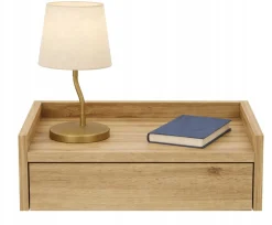 Stolik nocny wiszący NUVIA 45 dąb wotan szafka wisząca ścienna 45x35
