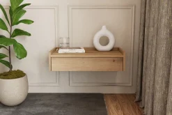 Stolik nocny wiszący NUVIA 45 dąb wotan szafka wisząca ścienna 45x35