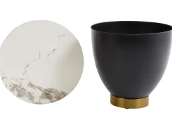 Stolik pomocniczy ceramiczny blat biały