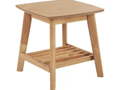 Stolik pomocniczy kwadratowy jasne drewno MDF
