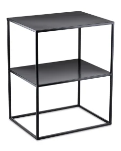 Stolik pomocniczy metalowy z półką LOFT 50 cm