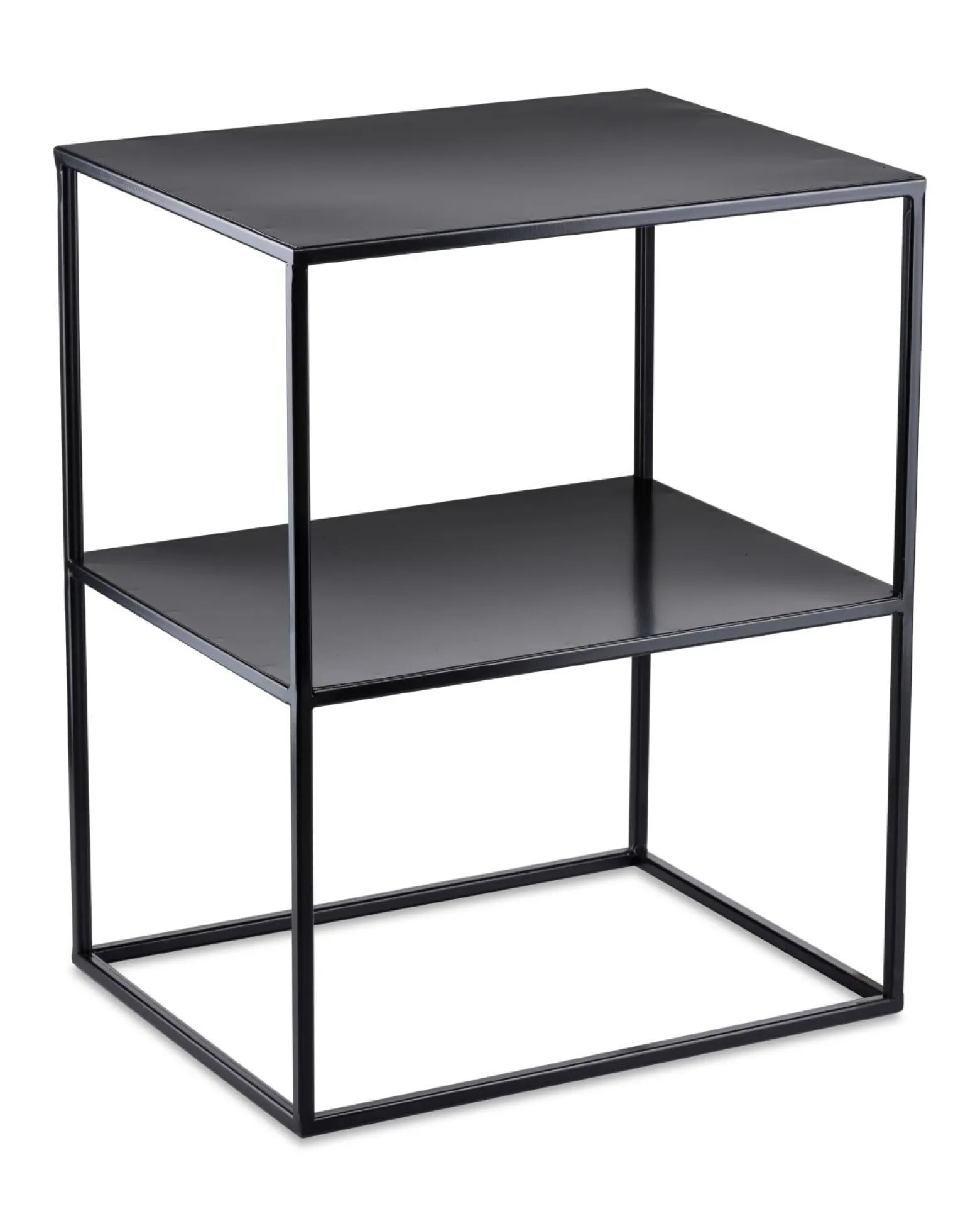 Stolik pomocniczy metalowy z półką LOFT 50 cm