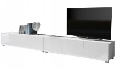 Stolik RTV Biały Połysk 300cm Wiszący Lub Stojący