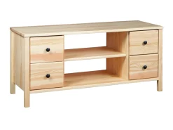 Stolik RTV 118 drewniany PRESTIGE, kolor sosnowy