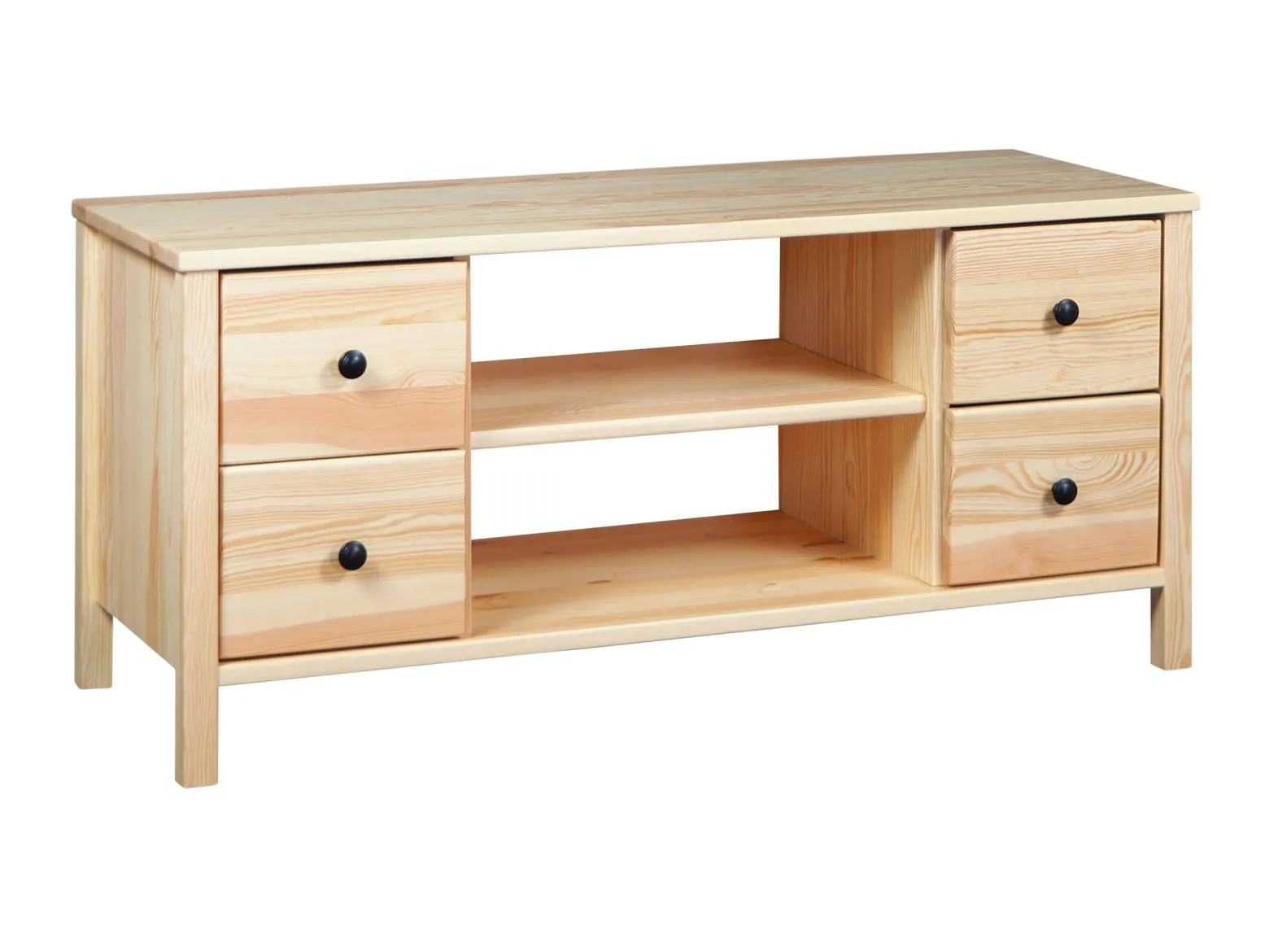 Stolik RTV 118 drewniany PRESTIGE, kolor sosnowy