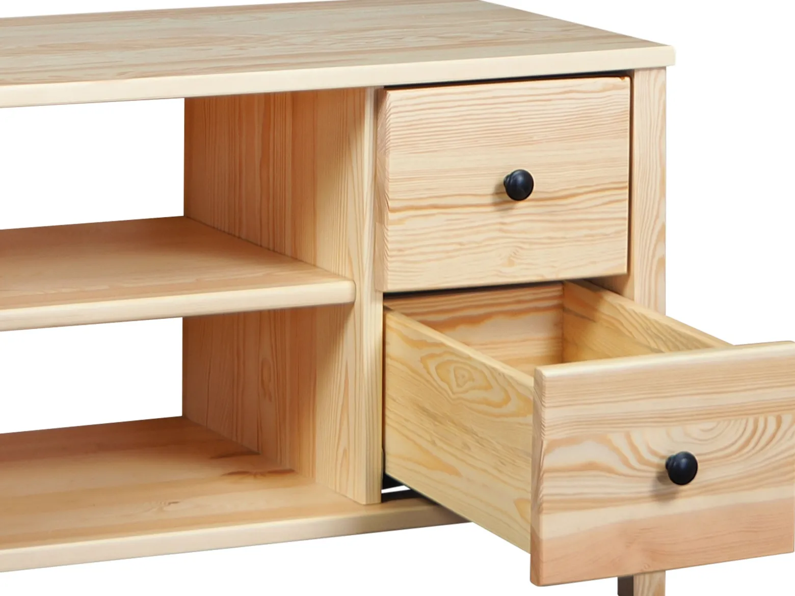 Stolik RTV 118 drewniany PRESTIGE, kolor sosnowy